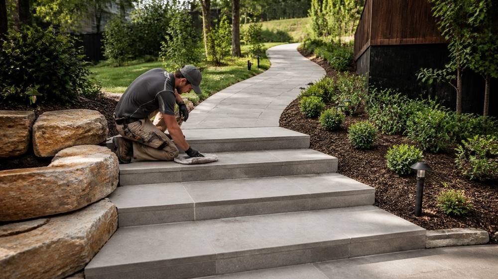 Outdoor steps and pathway